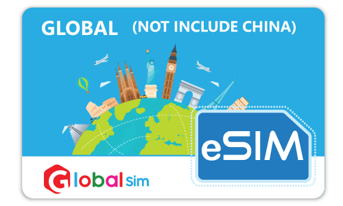 eSIM du lịch Quốc tế 150 nước (không gồm Trung Quốc)